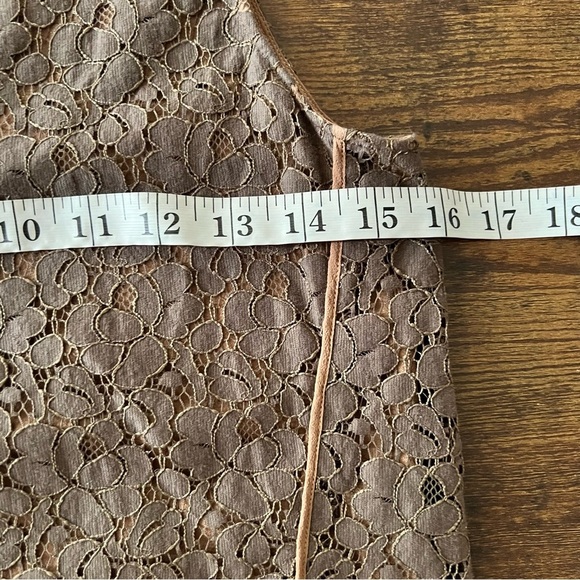 Vintage Dorothee Schumacher Silk Blend Crochet Overlay Peplum Top Size 2 Small - Picture 2 of 11